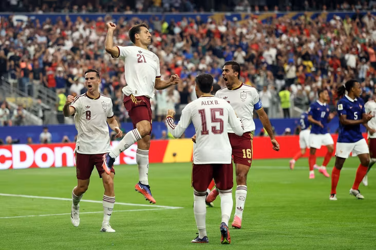 Spain defeated France and advanced to the World Cup final