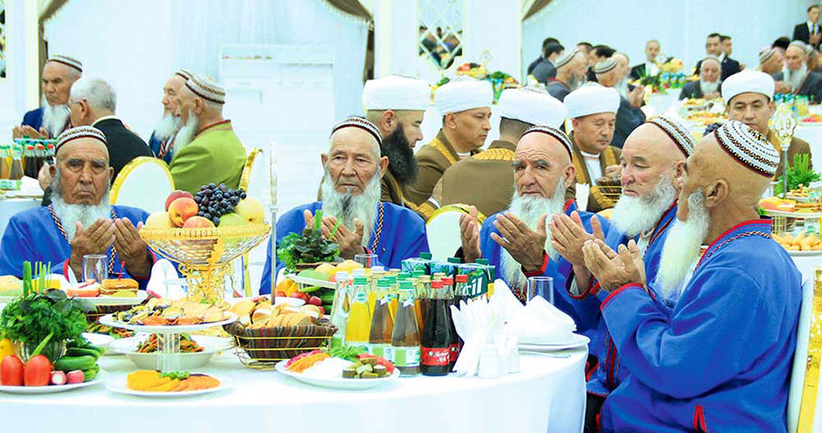 A ceremonial charity meal was held in Arkadag City
