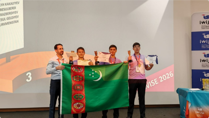 Türkmenistanly mekdep okuwçylary Londonda geçirilen «iWISE Global Final London 2026» atly halkara bäsleşiginde üstünlikli çykyş etdiler